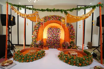 Backdrop and Stage — Haldi decor — Westin